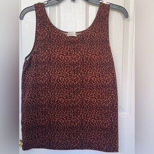 Vtg Lingerie Cacique Classic Brown Black Animal Print pullover Tank Top Sz M